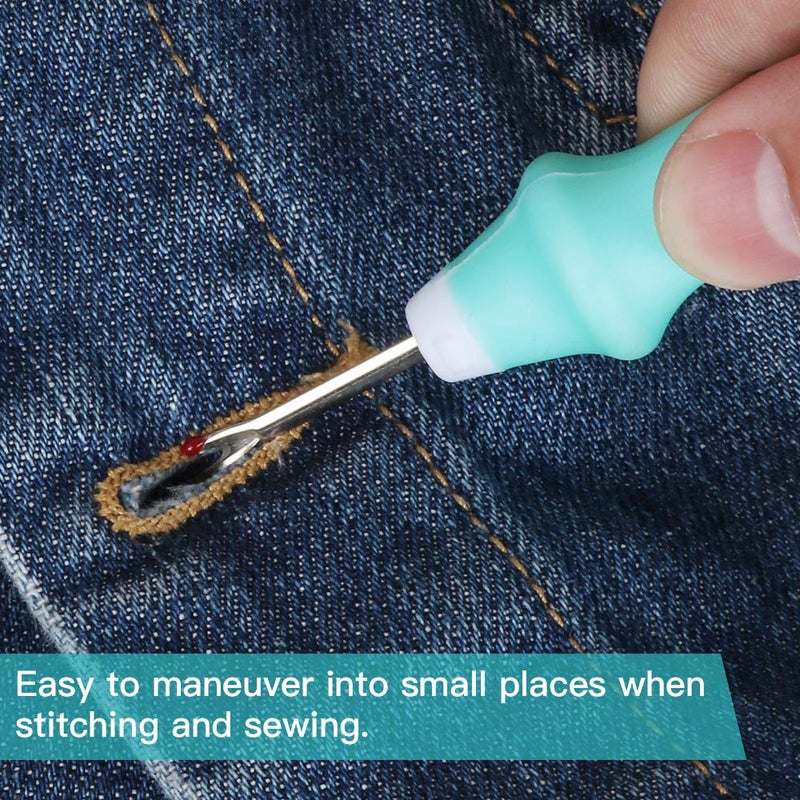 Lhedon Seam Ripper 3 PCS, Seam Rippers for Sewing, Ergonomic Grip, Colorful Large Thread Stitch Remover Tool Handy Stitch Rippers for Sewing Crafting Removing Hems and Seamsï¼ŒChristmas Gifts - Image 5